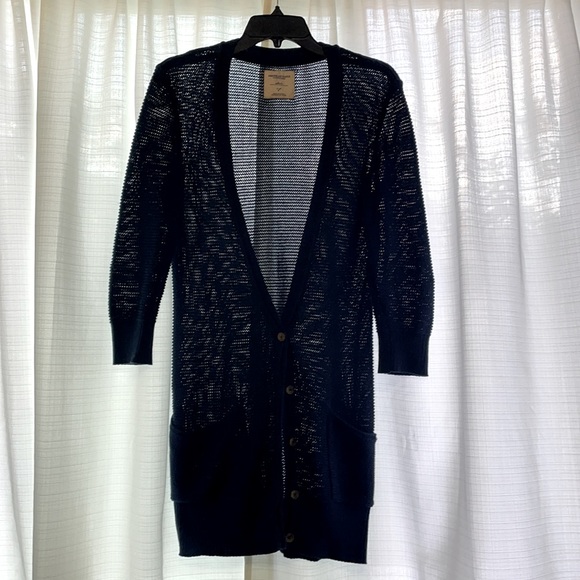 Navy Blue long cardigan - Picture 1 of 3